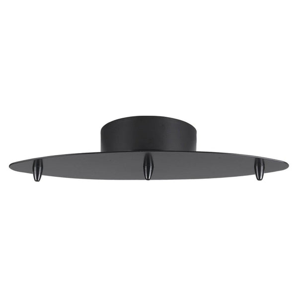 Cal Lighting CP-3L-LOW-BK 3 Lights Line Canopy | Modishstore | Pendant Lamps