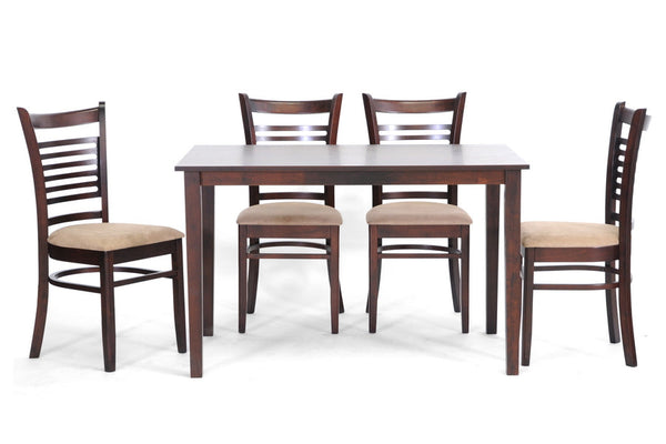 Baxton Studio Cathy Brown Wood Modern 5 Piece Dining Set | Modishstore | Dining Sets