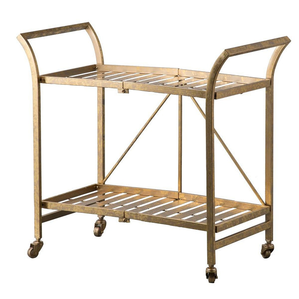 A&B Home Cleo Golden Serving Cart