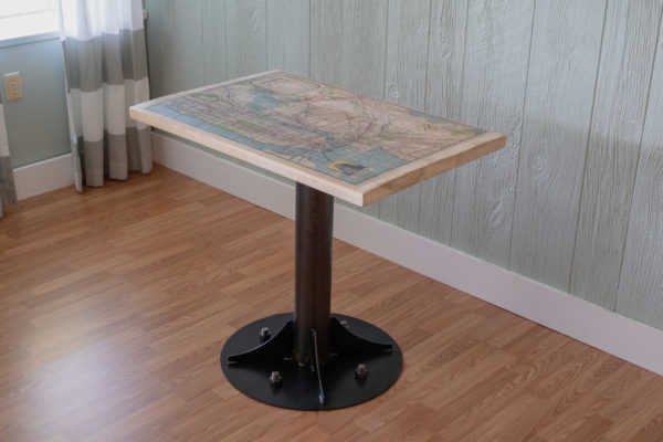 Napa East Vintage Map Dining Table