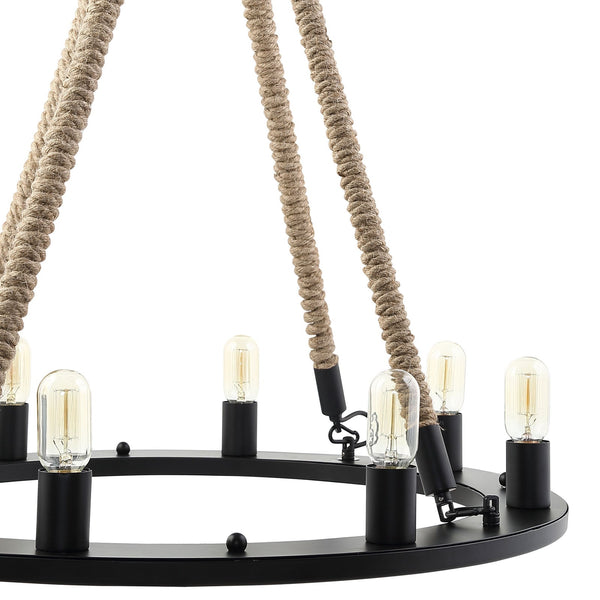 Modway Encircle Chandelier - Black | Chandeliers | Modishstore-2