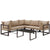 Modway Fortuna 6 Piece Outdoor Patio Sectional Sofa Set - EEI-1732 | Outdoor Sofas, Loveseats & Sectionals | Modishstore-4