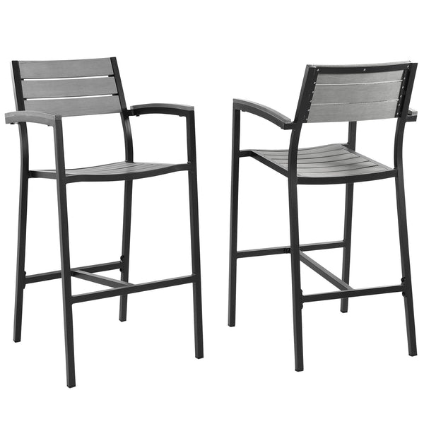 Modway Maine Bar Stool Outdoor Patio - Set of 2 | Bar Stools | Modishstore-10