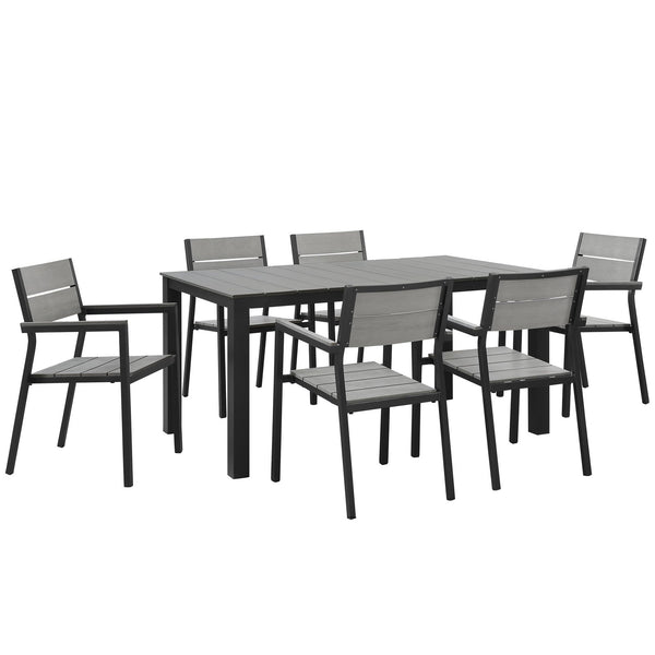 Modway Maine 7 Piece Outdoor Patio Dining Set - EEI-1749 | Outdoor Dining Set | Modishstore-16