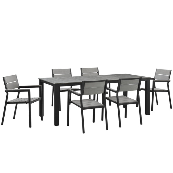 Modway Maine 7 Piece Outdoor Patio Dining Set - EEI-1751 | Outdoor Dining Set | Modishstore-16