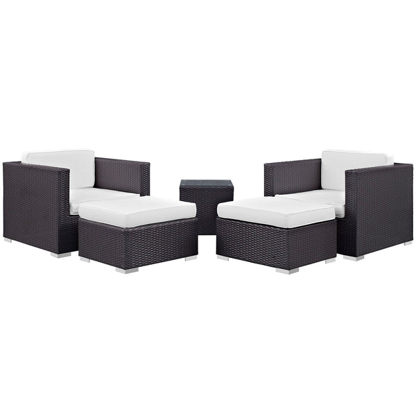 Modway Convene 5 Piece Outdoor Patio Sectional Set - EEI-1809 | Outdoor Sofas, Loveseats & Sectionals | Modishstore-19