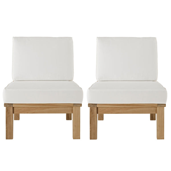 Modway EEI-1821 Marina 2 Piece Outdoor Patio Teak Sofa Set - Natural White | Outdoor Sofas, Loveseats & Sectionals | Modishstore-13