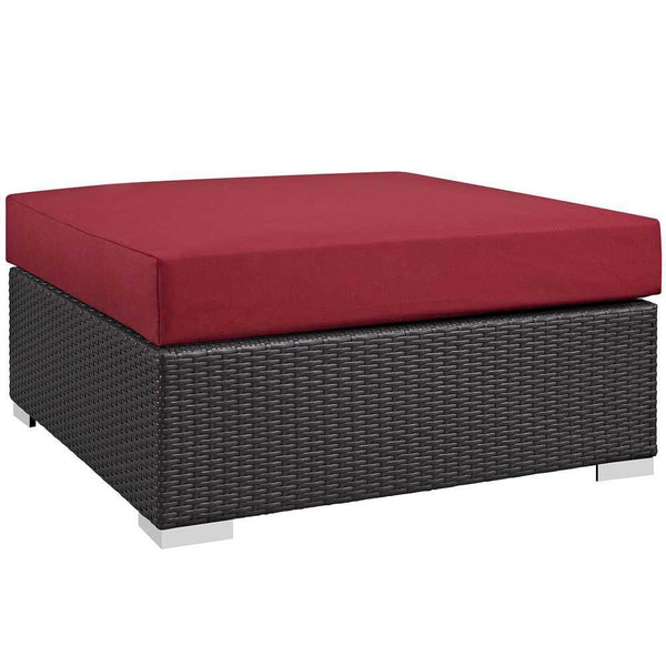 Modway Convene Outdoor Patio Large Square Ottoman | Outdoor Ottoman | Modishstore-15