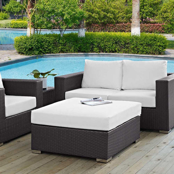 Modway Convene Outdoor Patio Large Square Ottoman | Outdoor Ottoman | Modishstore-13