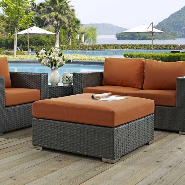 Modway Sojourn Outdoor Patio Square Ottoman | Outdoor Ottoman | Modishstore-8