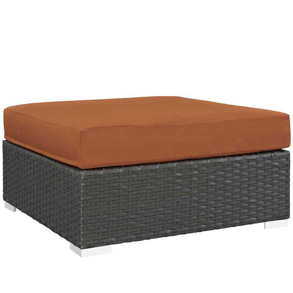 Modway Sojourn Outdoor Patio Square Ottoman | Outdoor Ottoman | Modishstore-7