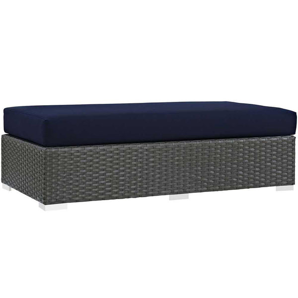 Modway Sojourn Outdoor Patio Fabric Rectangle Ottoman | Outdoor Ottoman | Modishstore