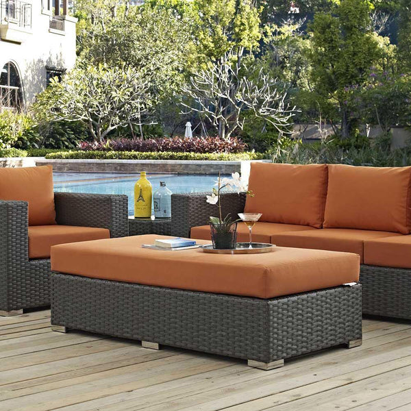 Modway Sojourn Outdoor Patio Fabric Rectangle Ottoman | Outdoor Ottoman | Modishstore-4