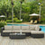 Modway Sojourn 5 Piece Outdoor Patio Sunbrella Sectional Set - EEI-1886 | Outdoor Sofas, Loveseats & Sectionals | Modishstore