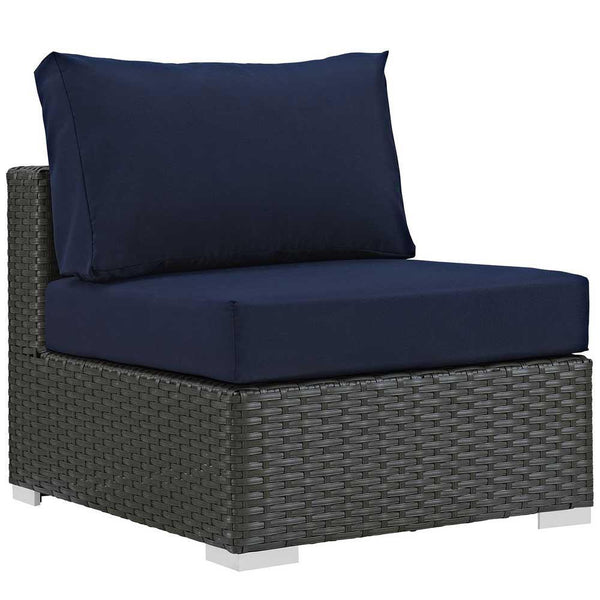 Modway Sojourn 5 Piece Outdoor Patio Sunbrella Sectional Set - EEI-1886 | Outdoor Sofas, Loveseats & Sectionals | Modishstore-10