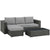 Modway Sojourn 3 Piece Outdoor Patio Sunbrella Sectional Set - EEI-1889 | Outdoor Sofas, Loveseats & Sectionals | Modishstore-22