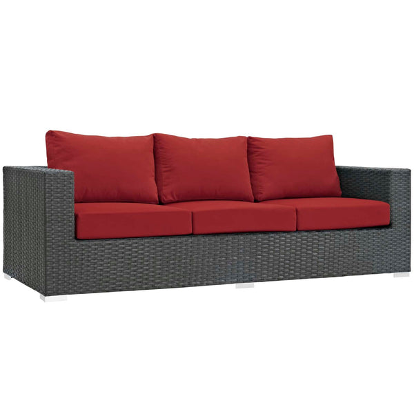 Modway Sojourn 3 Piece Outdoor Patio Sunbrella Sectional Set - EEI-1889 | Outdoor Sofas, Loveseats & Sectionals | Modishstore-28