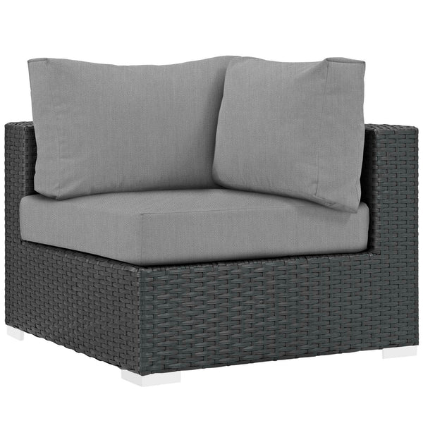 Modway Sojourn 5 Piece Outdoor Patio Sunbrella Sectional Set - EEI-1890 | Outdoor Sofas, Loveseats & Sectionals | Modishstore-23