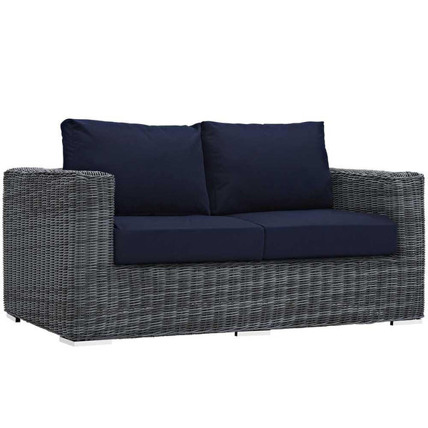 Modway Summon 5 Piece Outdoor Patio Sunbrella Sectional Set - EEI-1893 | Outdoor Sofas, Loveseats & Sectionals | Modishstore-8