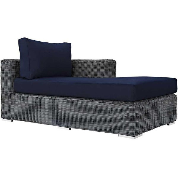 Modway Summon 5 Piece Outdoor Patio Sunbrella Sectional Set - EEI-1900 | Outdoor Sofas, Loveseats & Sectionals | Modishstore-10