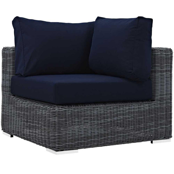 Modway Summon 5 Piece Outdoor Patio Sunbrella Sectional Set - EEI-1900 | Outdoor Sofas, Loveseats & Sectionals | Modishstore-13