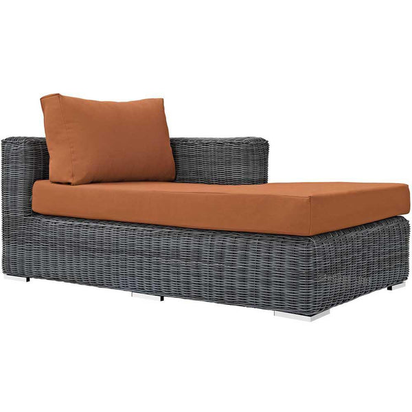 Modway Summon 5 Piece Outdoor Patio Sunbrella Sectional Set - EEI-1900 | Outdoor Sofas, Loveseats & Sectionals | Modishstore-17