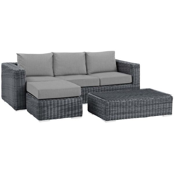 Modway Summon 3 Piece Outdoor Patio Sunbrella Sectional Set - EEI-1903 | Outdoor Sofas, Loveseats & Sectionals | Modishstore-14