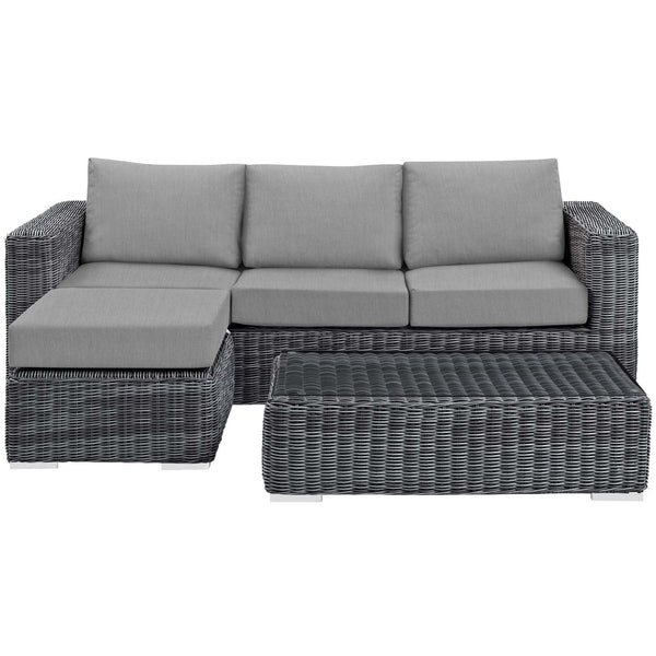 Modway Summon 3 Piece Outdoor Patio Sunbrella Sectional Set - EEI-1903 | Outdoor Sofas, Loveseats & Sectionals | Modishstore-15