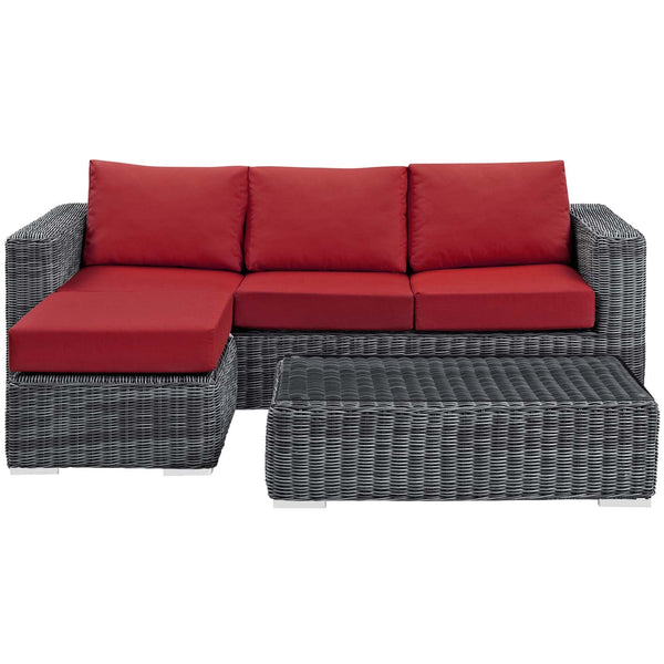 Modway Summon 3 Piece Outdoor Patio Sunbrella Sectional Set - EEI-1903 | Outdoor Sofas, Loveseats & Sectionals | Modishstore-19