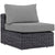 Modway Summon 5 Piece Outdoor Patio Sunbrella Sectional Set - EEI-1904 | Outdoor Sofas, Loveseats & Sectionals | Modishstore-20