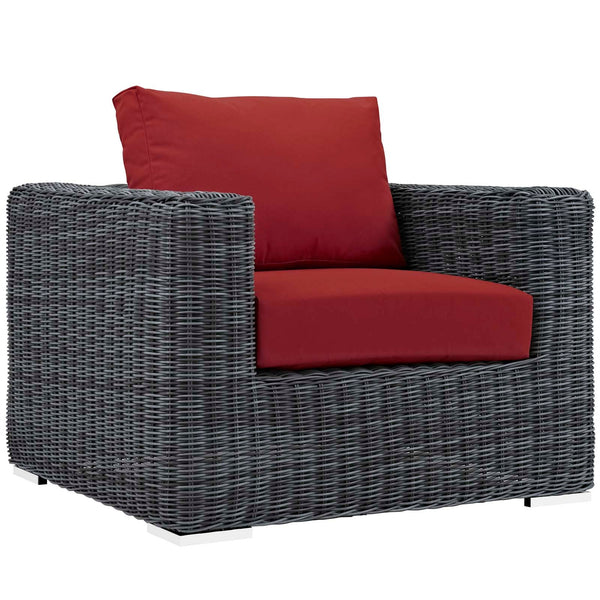 Modway Summon 3 Piece Outdoor Patio Sunbrella Sectional Set - EEI-1905 | Outdoor Sofas, Loveseats & Sectionals | Modishstore-24