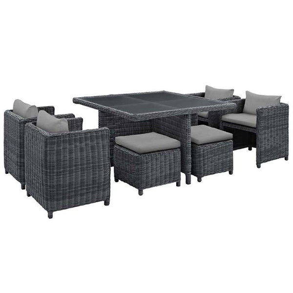 Modway Summon 9 Piece Outdoor Patio Dining Set | Outdoor Dining Set | Modishstore-17