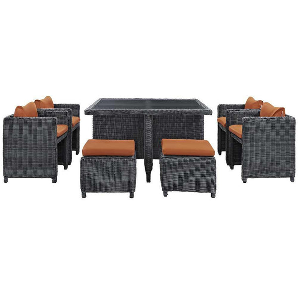 Modway Summon 9 Piece Outdoor Patio Dining Set | Outdoor Dining Set | Modishstore-12