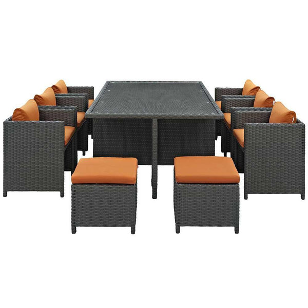 Modway Sojourn 11 Piece Outdoor Patio Dining Set | Outdoor Dining Sets | Modishstore-8