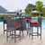 Modway Summon 5 Piece Outdoor Patio Sunbrella Pub Set - EEI-1971 | Outdoor Dining Set | Modishstore-9