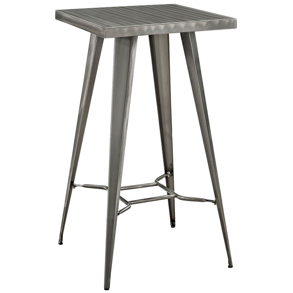 Modway Direct Metal Bar Table - Gunmetal | Bar Table | Modishstore