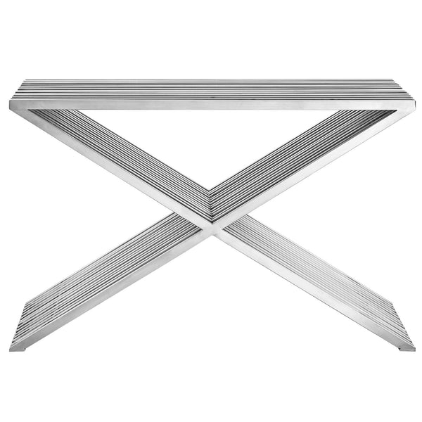 Modway Press Console Table - Silver | Console Tables | Modishstore-3