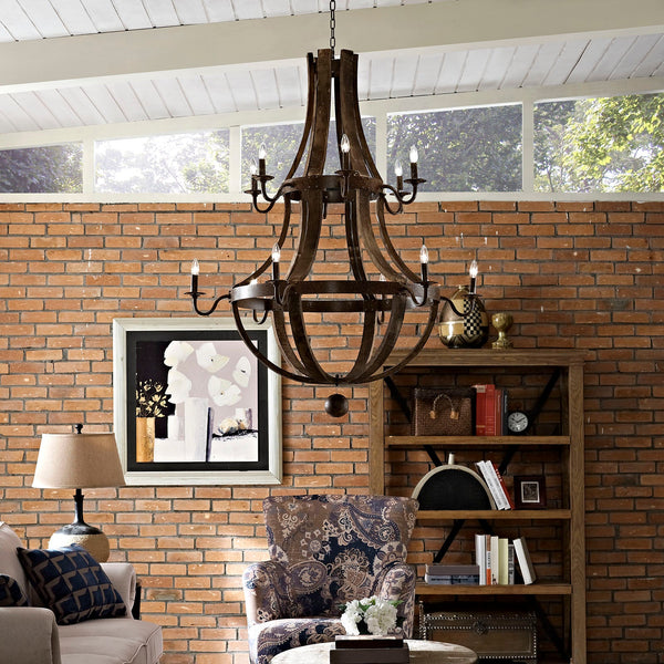 Modway Trebuchet Chandelier - Brown | Chandeliers | Modishstore