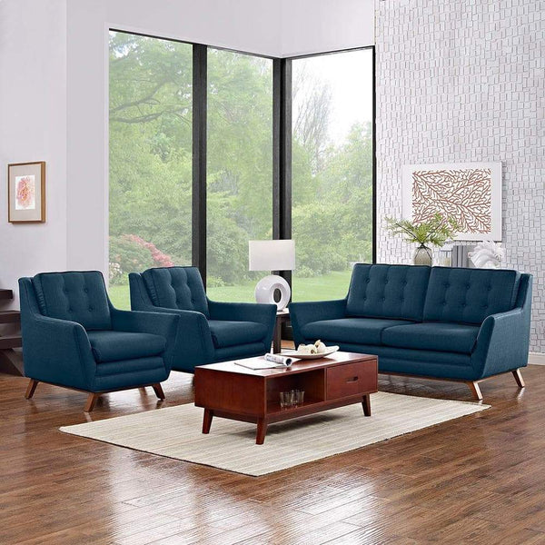 Modway Beguile 3 Piece Upholstered Fabric Living Room Set - EEI-2141 | Sofas | Modishstore-20