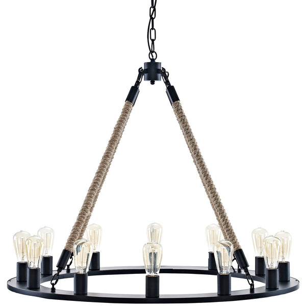 Modway Encircle Chandelier - Brown | Chandeliers | Modishstore-3