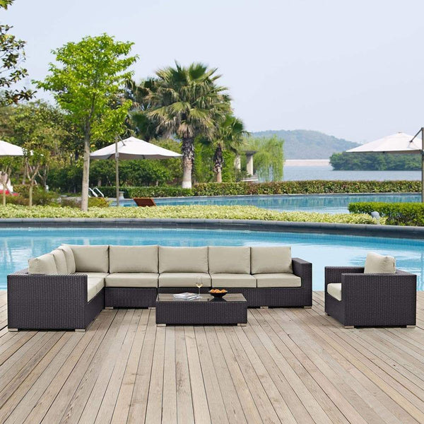 Modway Convene 7 Piece Outdoor Patio Sectional Set - EEI-2162 | Outdoor Sofas, Loveseats & Sectionals | Modishstore