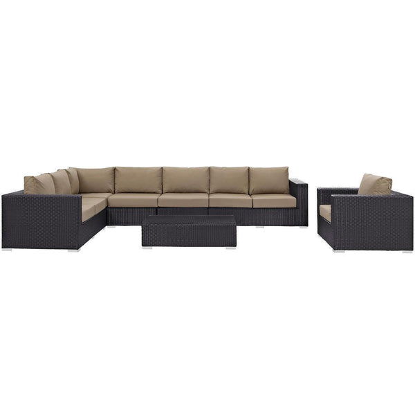 Modway Convene 7 Piece Outdoor Patio Sectional Set - EEI-2162 | Outdoor Sofas, Loveseats & Sectionals | Modishstore-7