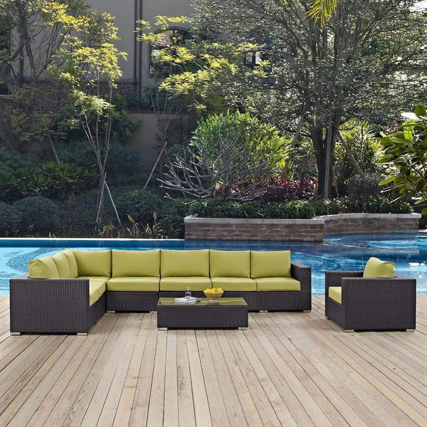 Modway Convene 7 Piece Outdoor Patio Sectional Set - EEI-2162 | Outdoor Sofas, Loveseats & Sectionals | Modishstore-12