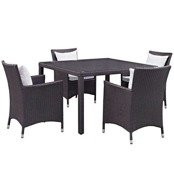 Modway Convene 5 Piece Outdoor Patio Dining Set | Outdoor Dining Set | Modishstore-24