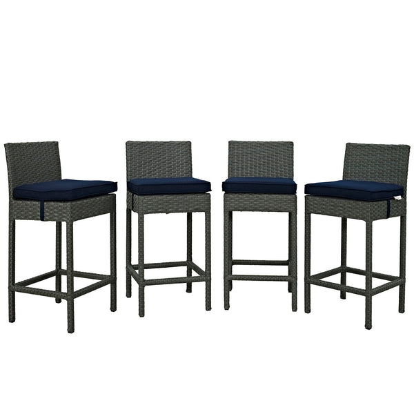 Sojourn 4 Piece Sunbrella Outdoor Patio Pub Set by Modway | Bar Stools | Modishstore-12