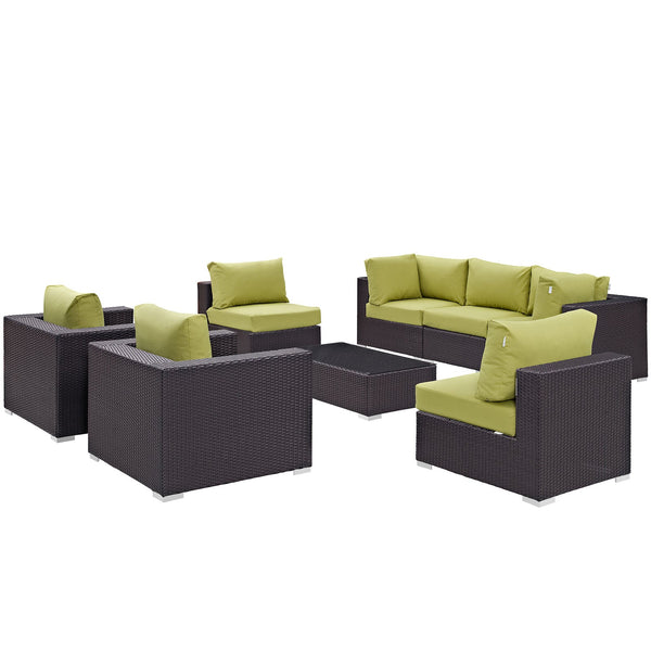 Modway Convene 8 Piece Outdoor Patio Sectional Set - EEI-2203 | Outdoor Sofas, Loveseats & Sectionals | Modishstore-32