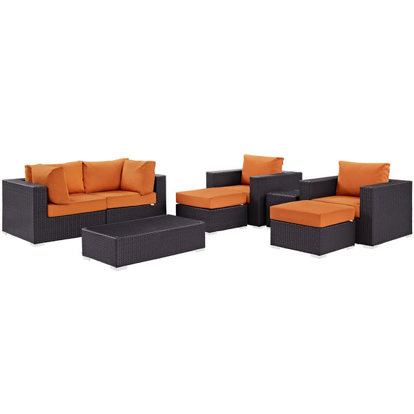 Modway Convene 8 Piece Outdoor Patio Sectional Set - EEI-2206 | Outdoor Sofas, Loveseats & Sectionals | Modishstore-38