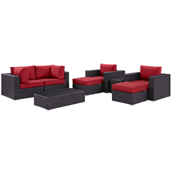 Modway Convene 8 Piece Outdoor Patio Sectional Set - EEI-2206 | Outdoor Sofas, Loveseats & Sectionals | Modishstore-36