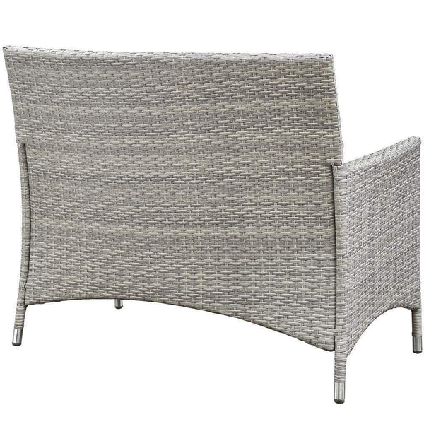 Modway Bridge 4 Piece Outdoor Patio Rattan Conversation Set | Outdoor Sofas, Loveseats & Sectionals | Modishstore-14