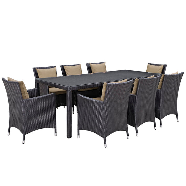 Modway Convene 9 Piece Outdoor Patio Dining Set | Outdoor Dining Set | Modishstore-41